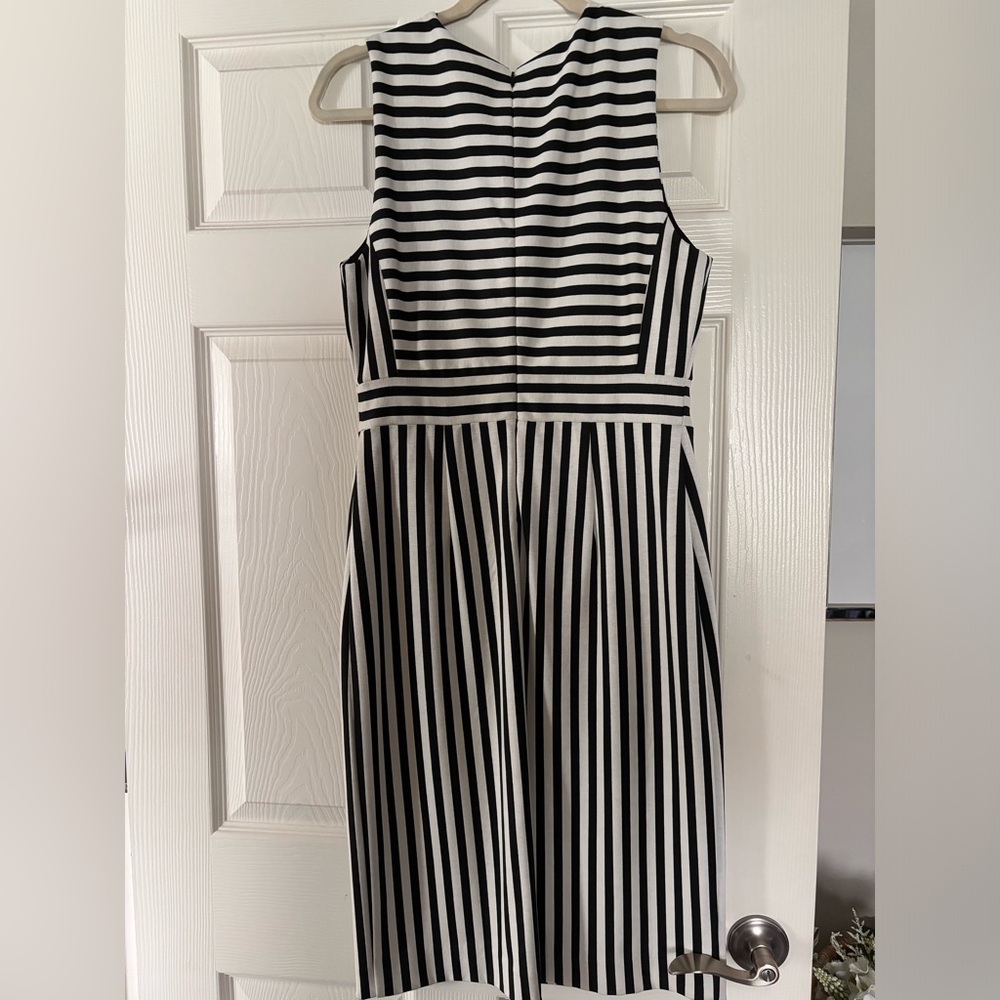 Ann Taylor Striped Black and White Dress